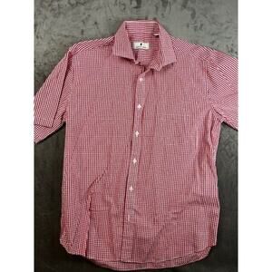 Southern Pines Button Down Shirt Mens Size L Large‎ Gingham Check RED White
